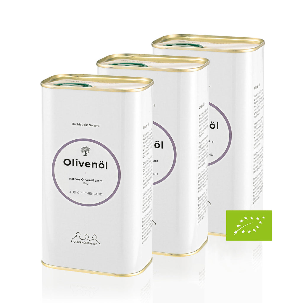 Bio-Olivenöl 3 x 1l Set